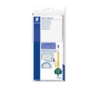 STAEDTLER 557 11 Noris Maths Set with Storage Tin (11 Pieces including Compass, Ruler, Protractor and Set Squares)