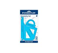 Staedtler 569 PB4 - Coloured 4 Piece Mars Plastic Geometry Set, Green Pink or Blue