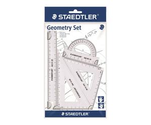 Staedtler 569 PB4 -Transparent 4 Piece Mars Plastic Geometry Set