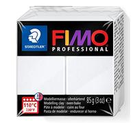 STAEDTLER 8004-0 FIMO Professional Oven-Hardening Polymer Modelling Clay, 85g - White (Single Block)