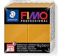 STAEDTLER 8004-17 FIMO Professional Oven-Hardening Polymer Modelling Clay, 85g - Ochre (Single Block)