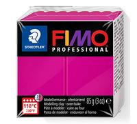 STAEDTLER 8004-210 FIMO Professional Oven-Hardening Polymer Modelling Clay, 85g - True Magenta (Single Block)