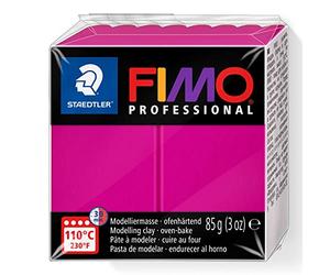 STAEDTLER 8004-210 FIMO Professional Oven-Hardening Polymer Modelling Clay, 85g - True Magenta (Single Block)