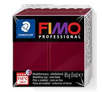 STAEDTLER 8004-23 FIMO Professional Oven-Hardening Polymer Modelling Clay, 85g - Bordeaux (Single Block)