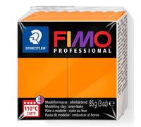 STAEDTLER 8004-4 FIMO Professional Oven-Hardening Polymer Modelling Clay, 85g - Orange (Single Block)