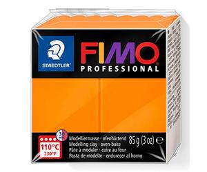 STAEDTLER 8004-4 FIMO Professional Oven-Hardening Polymer Modelling Clay, 85g - Orange (Single Block)