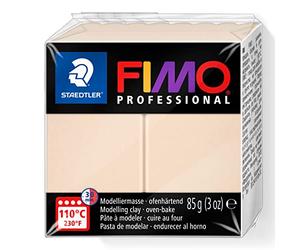 STAEDTLER 8004-44 FIMO Professional Oven-Hardening Polymer Modelling Clay - Beige (1 x 85g Block)