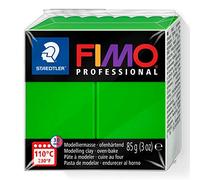 STAEDTLER 8004-5 FIMO Professional Oven-Hardening Polymer Modelling Clay, 85g - Sap Green (Single Block)