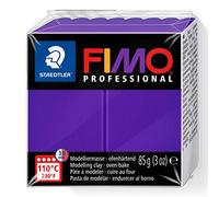 STAEDTLER 8004-6 FIMO Professional Oven-Hardening Polymer Modelling Clay, 85g - Lilac (Single Block)