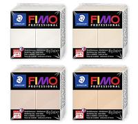 Staedtler 8004 FIMO Professional Oven-Hardening Polymer Modelling Clay - Pack of 4 x 85g Blocks - Neutral Colours