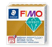 STAEDTLER 8010-11 FIMO Effect Oven-Hardening Polymer Modelling Clay - Metallic Gold (57g)
