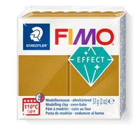 STAEDTLER 8010-11 FIMO Effect Oven-Hardening Polymer Modelling Clay - Metallic Gold (57g)