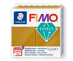 STAEDTLER 8010-11 FIMO Effect Oven-Hardening Polymer Modelling Clay - Metallic Gold (57g)