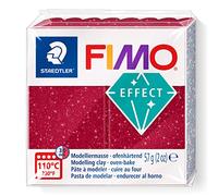STAEDTLER 8010-202 FIMO Effect Oven-Hardening Polymer Modelling Clay - Galaxy Red (57g)