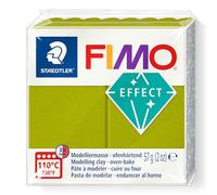 STAEDTLER 8010-51 FIMO Effect Oven-Hardening Polymer Modelling Clay - Metallic Green (1 x 57g Block)