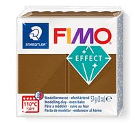 STAEDTLER 8010-71 FIMO Effect Oven-Hardening Polymer Modelling Clay - Metallic Antique Bronze (57g)
