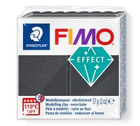 STAEDTLER 8010-91 FIMO Effect Oven-Hardening Polymer Modelling Clay - Metallic Steel Grey (57g)