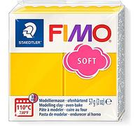 STAEDTLER 8020-16 FIMO Soft Oven-Hardening Polymer Modelling Clay - Sunflower (1 x 57g Block)