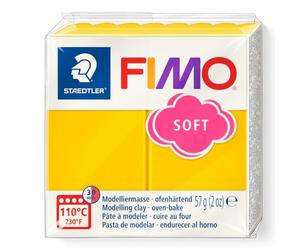 STAEDTLER 8020-16 FIMO Soft Oven-Hardening Polymer Modelling Clay - Sunflower (1 x 57g Block)