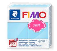 STAEDTLER 8020-305 FIMO Soft Oven-Hardening Polymer Modelling Clay - Pastel Aqua (1 x 57g Block)
