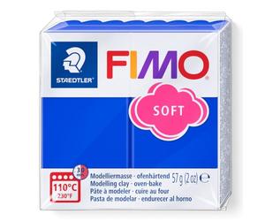 STAEDTLER 8020-33 FIMO Soft Oven-Hardening Polymer Modelling Clay - Brilliant Blue (1 x 57g Block)
