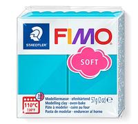 STAEDTLER 8020-39 FIMO Soft Oven-Hardening Polymer Modelling Clay - Peppermint (1 x 57g Block)