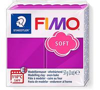 STAEDTLER 8020-61 FIMO Soft Oven-Hardening Polymer Modelling Clay - Purple (1 x 57g Block)
