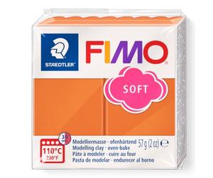 STAEDTLER 8020-76 FIMO Soft Oven-Hardening Polymer Modelling Clay - Cognac (1 x 57g Block)