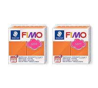 STAEDTLER 8020-76 FIMO Soft Oven-Hardening Polymer Modelling Clay - Cognac (1 x 57g Block) (Pack of 2)