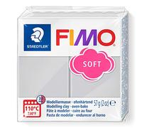 STAEDTLER 8020-80 FIMO Soft Oven-Hardening Polymer Modelling Clay - Dolphin Grey (1 x 57g Block)