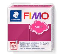 STAEDTLER 8020-T23 FIMO Soft Oven-Hardening Polymer Modelling Clay - Frozen Berry (1 x 57g Block)