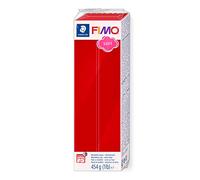 STAEDTLER 8021-2 FIMO Soft Oven-Hardening Polymer Modelling Clay - Christmas Red (1 x 454g Block)