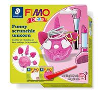 STAEDTLER 8035 25 FIMO Kids Modelling Clay Set - "Funny Scrunchie Unicorn" (Pack of 2 FIMO Kids Blocks & Modelling Tools)