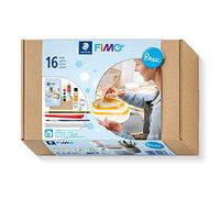 STAEDTLER 81 Set 01 FIMOair Air-Drying Modelling Clay - Basic Set with Modelling Tools and Accessories (Set of 16 Pieces, Including 500g Clay Block)
