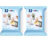 STAEDTLER 8101-43 FIMOair Basic - Air Drying Modelling Clay, 1kg - Pale Pink (Pack of 2)