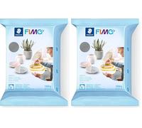 STAEDTLER 8101-80 FIMOair - Air Drying Modelling Clay, 1kg - Grey (Pack of 2)