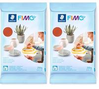 STAEDTLER 8103-76 FIMOair - Air Drying Modelling Clay, 250g - Terracotta (Pack of 2)