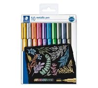 STAEDTLER® 8323 Metallic Pen Case With 10 Pieces Assorted Colors