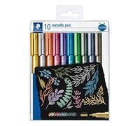 STAEDTLER Design Journey, calligraphy 8323 Marker pen with Fibre-tip Medium Bullet 1-2 mm Non-refillable Assorted Colours Pack of 10