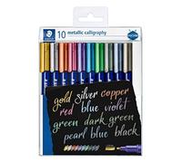 STAEDTLER 8325 TB10 Design Journey Metallic Calligraphy Pens - Assorted Colours (Pack of 10)