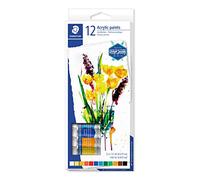 STAEDTLER 8500 C12 Karat Acrylic Paint Tube - Multi-Colour (Pack of 12)