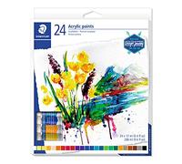 STAEDTLER Design Journey Acrylic Paint Set -Assorted Colours, 12ml (Pack of 24)