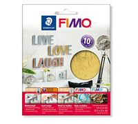 STAEDTLER 8781-11 FIMO Metallic Leaf Metal for Polymer Modelling Clay Decorating - Gold (Pack of 10 Sheets)