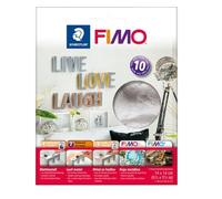 STAEDTLER 8781-81 FIMO Metallic Leaf Metal for Polymer Modelling Clay Decorating - Silver (Pack of 10 Sheets)