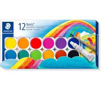 STAEDTLER 888 NC12 Noris Watercolour Paints - 12 Assorted Colours (Pack of 1 wi