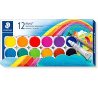 STAEDTLER 888 NC12 Noris Watercolour Paints - 12 Assorted Colours (Pack of 1 wi