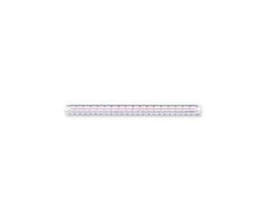 Staedtler 98718-34BK Triangular Scales,Engineering,Color-Coded Grooves,12, White