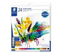 STAEDTLER 8500 C24 Design Journey Acrylic Paint - Assorted Colours, 12ml (Pack of 24)