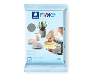 STAEDTLER Air Dry Clay - FIMOair - Modelling Clay - Grey - 500g, 8100-80 | Air-drying, pliable, natural raw materials - for hobby and school - item no. 8100-80
