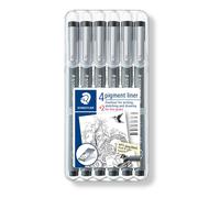 Staedtler Aqueous Pen Pigment Liner Set of 6 pieces 308 SB6P Extra Fine Point